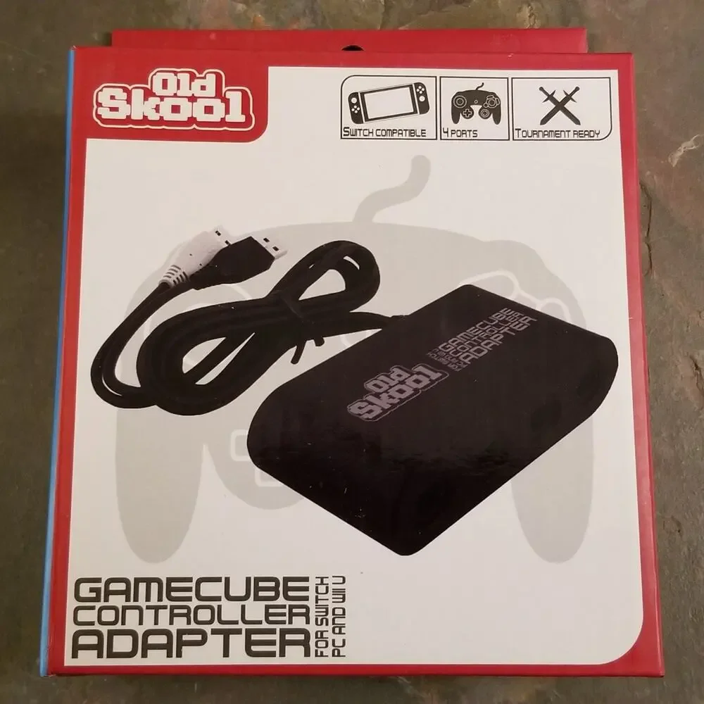 Gamecube Controller Adapter Switch / Wii U / PC (NEW) - Nintendo - Old Skool